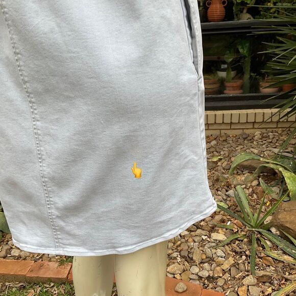 Vintage 90s y2K Boxy Denim Chambray Shirt Dress Size Small - Picture 9 of 10